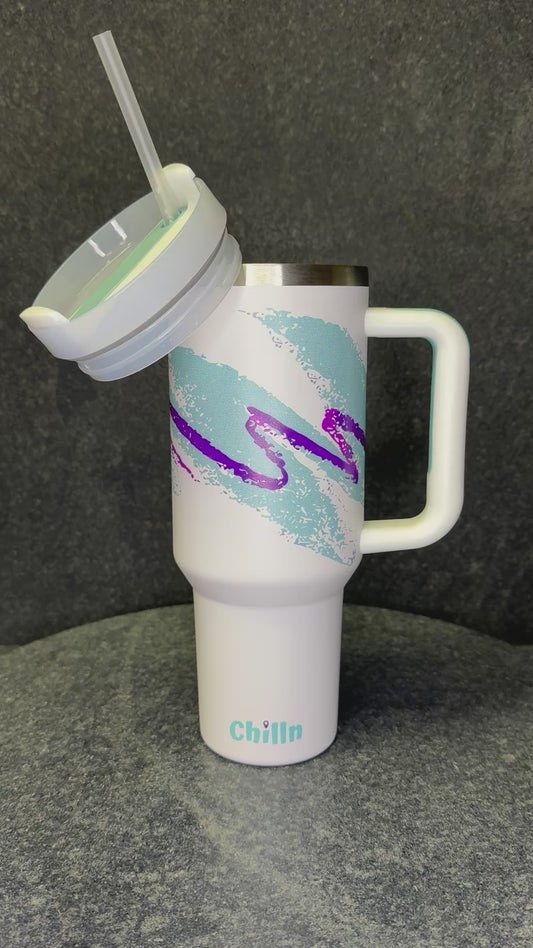 Turquoise Retro 40oz Tumbler
