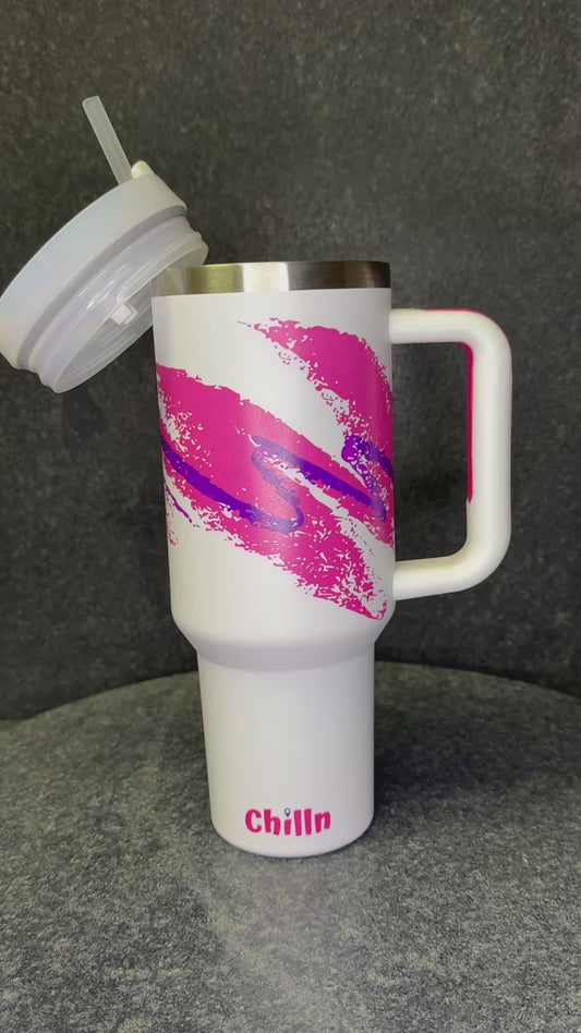 Pink Retro 40oz Tumbler